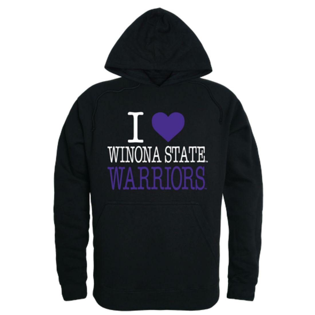 I Love Winona State University Warriors Hoodie Sweatshirt