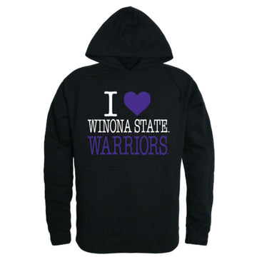 I Love Winona State University Warriors Hoodie Sweatshirt