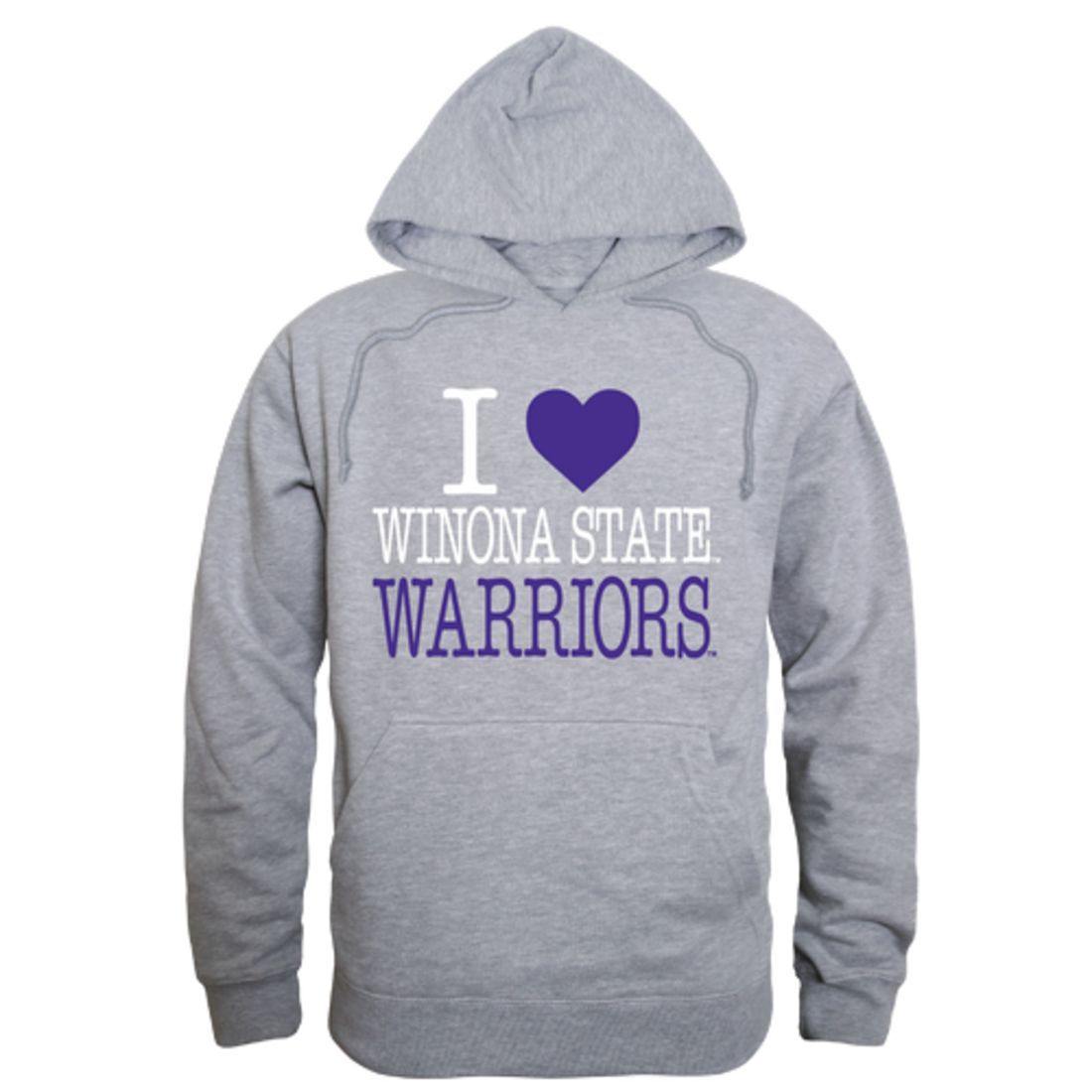 I Love Winona State University Warriors Hoodie Sweatshirt