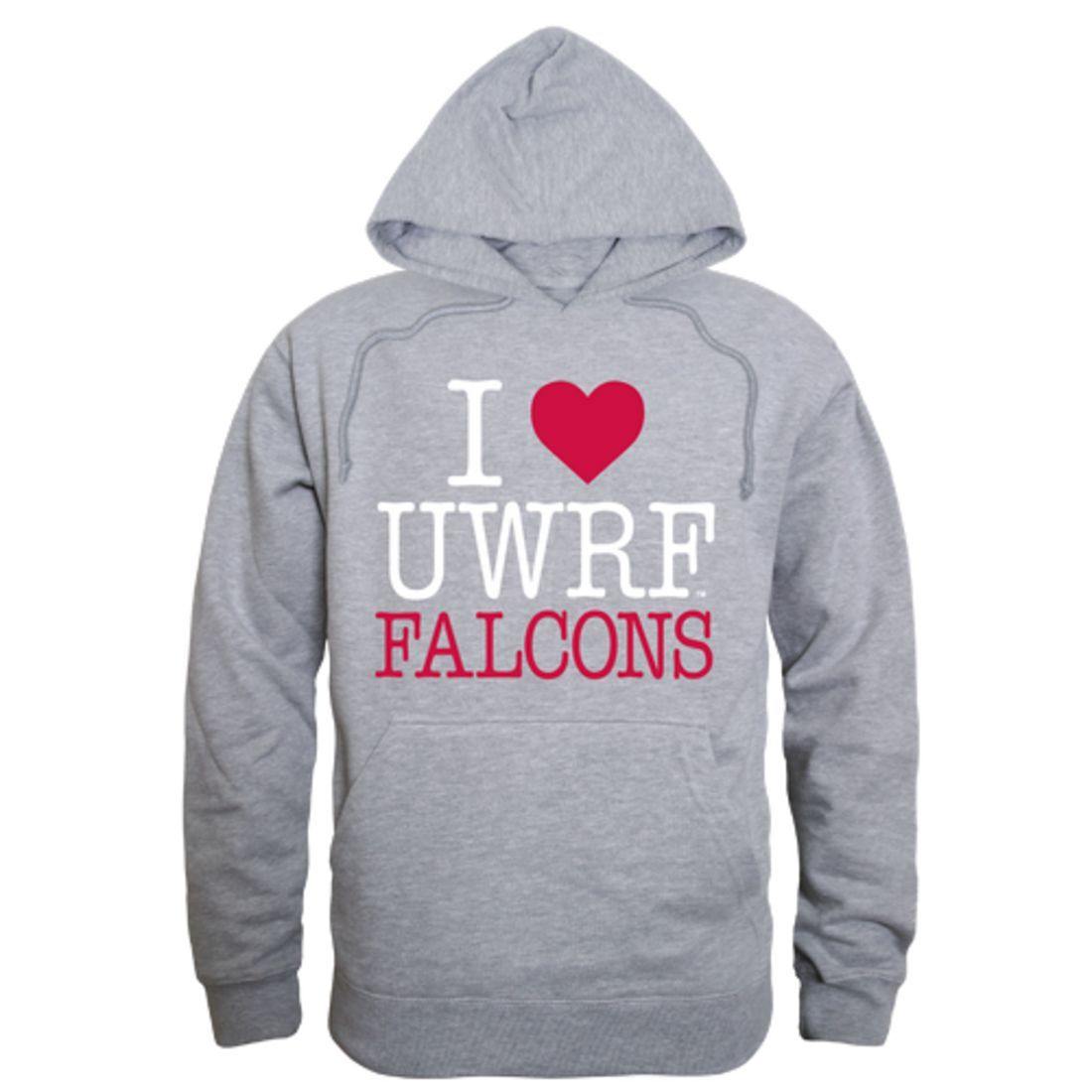 I Love UWRF University of Wisconsin River Falls Falcons Hoodie Sweatshirt