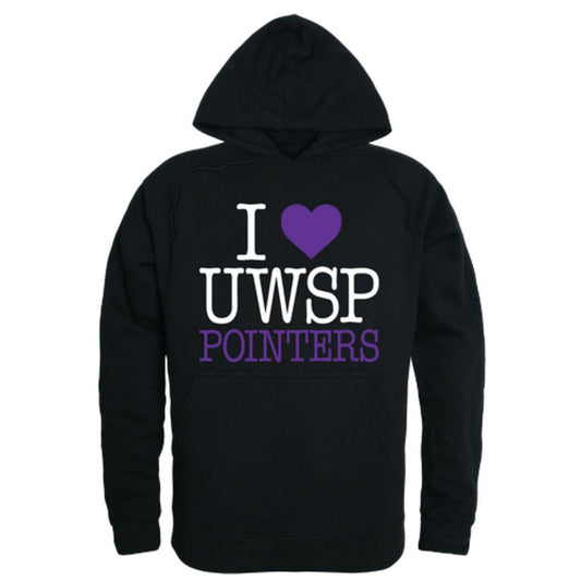 I Love UWSP University of Wisconsin Stevens Point Pointers Hoodie Sweatshirt