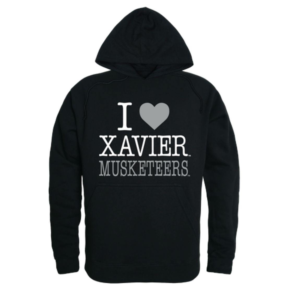 I Love avier University Musketeers Hoodie Sweatshirt