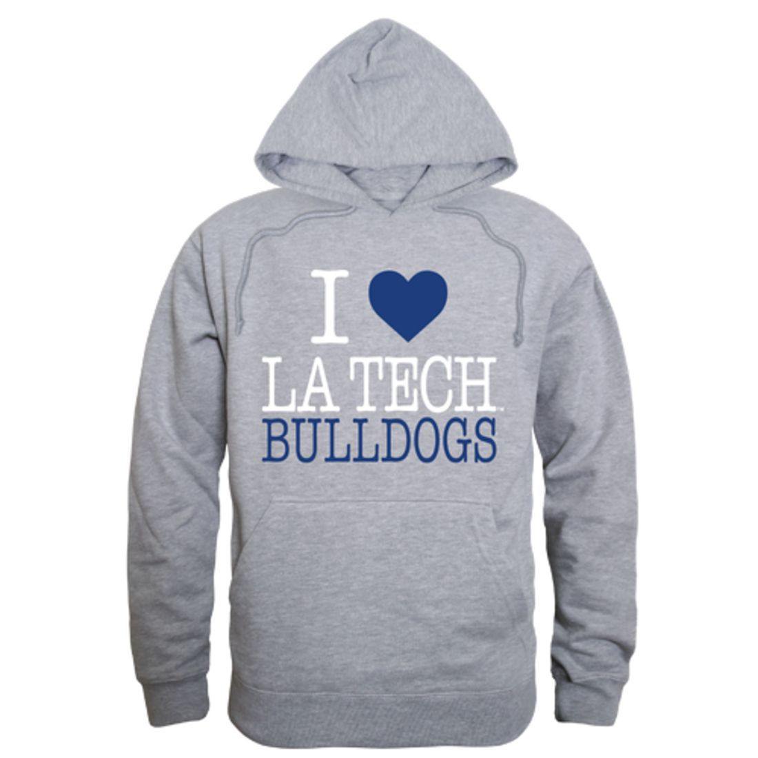 I Love Louisiana Tech University Bulldogs Hoodie Sweatshirt