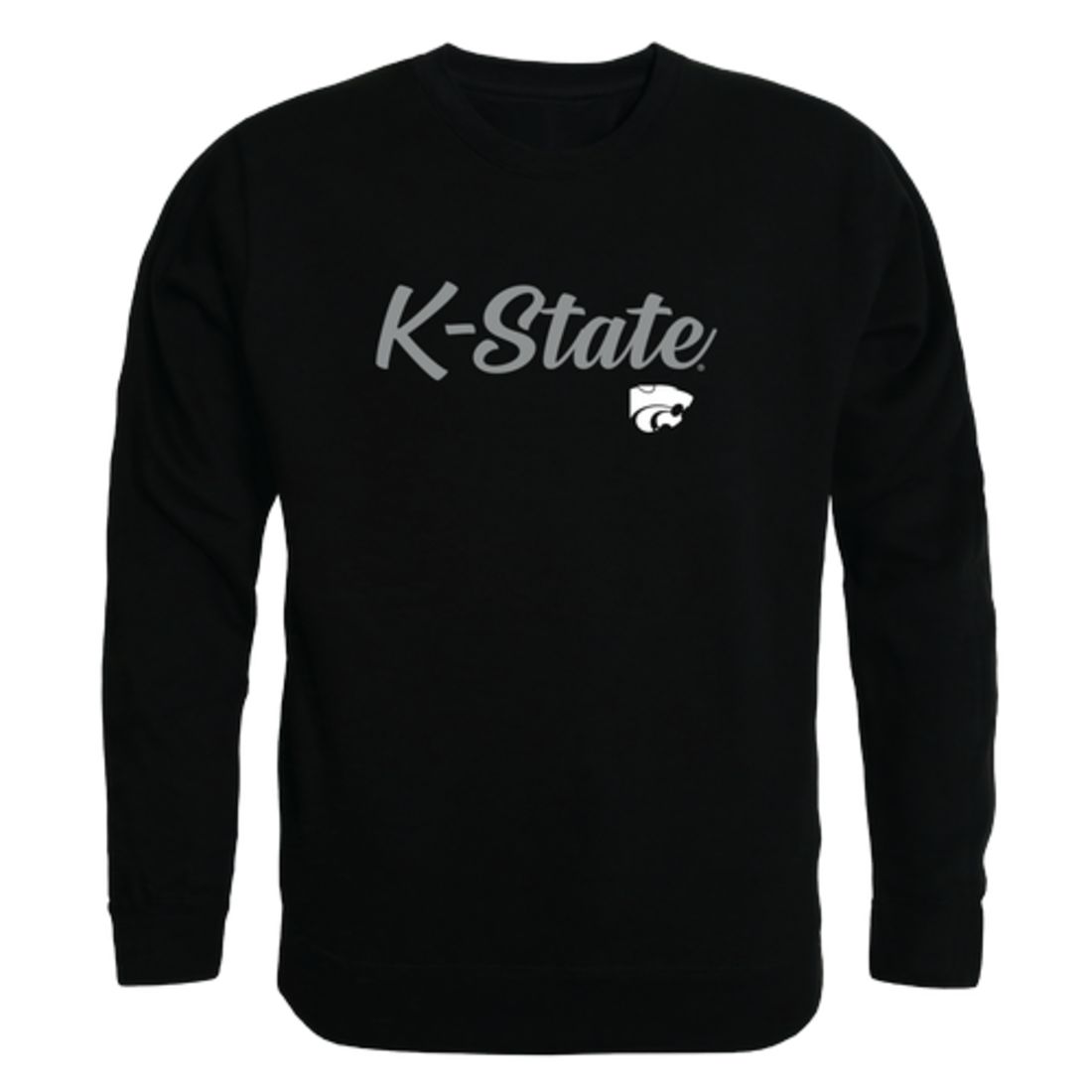 KSU Kansas State University Wildcats Script Crewneck Pullover Sweatshirt Sweater Black