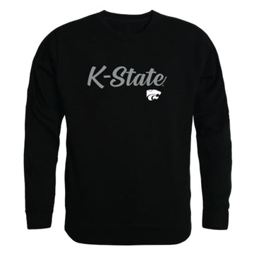 KSU Kansas State University Wildcats Script Crewneck Pullover Sweatshirt Sweater Black
