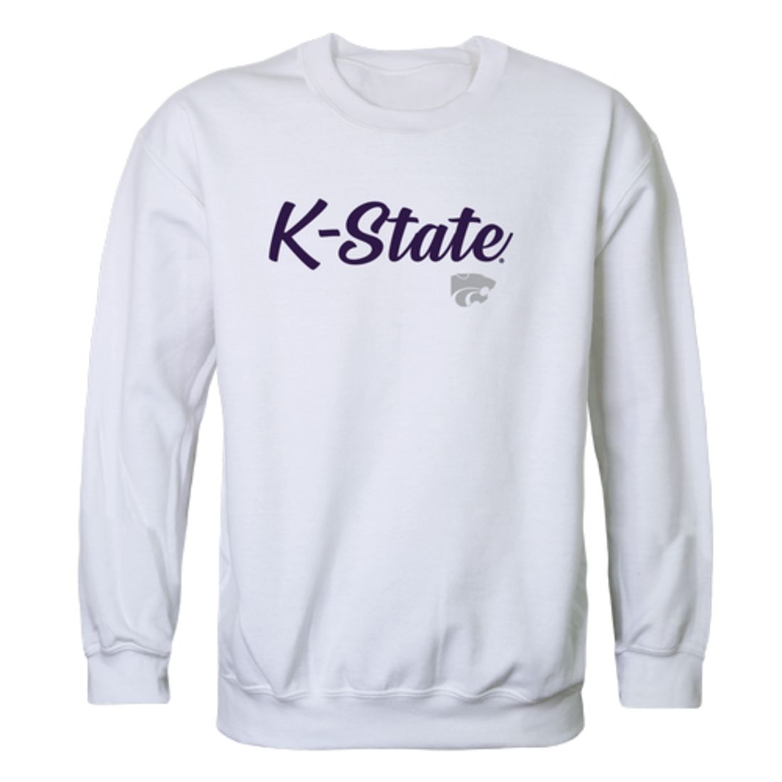 KSU Kansas State University Wildcats Script Crewneck Pullover Sweatshirt Sweater Black