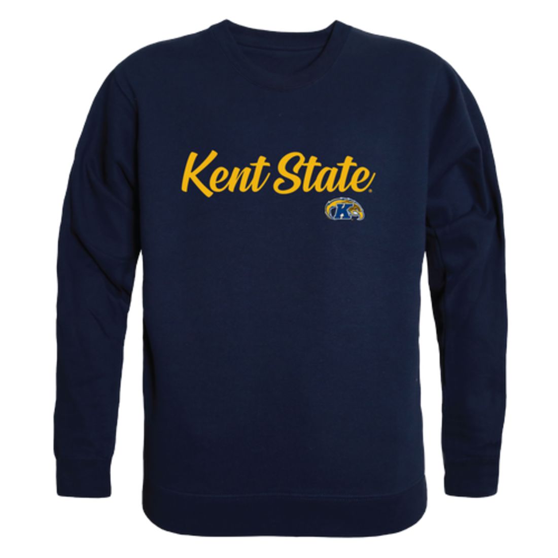 KSU Kent State University The Golden Flashes Script Crewneck Pullover Sweatshirt Sweater Black