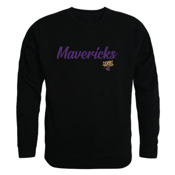 MNSU Minnesota State University Mankato Mavericks Script Crewneck Pullover Sweatshirt Sweater Black