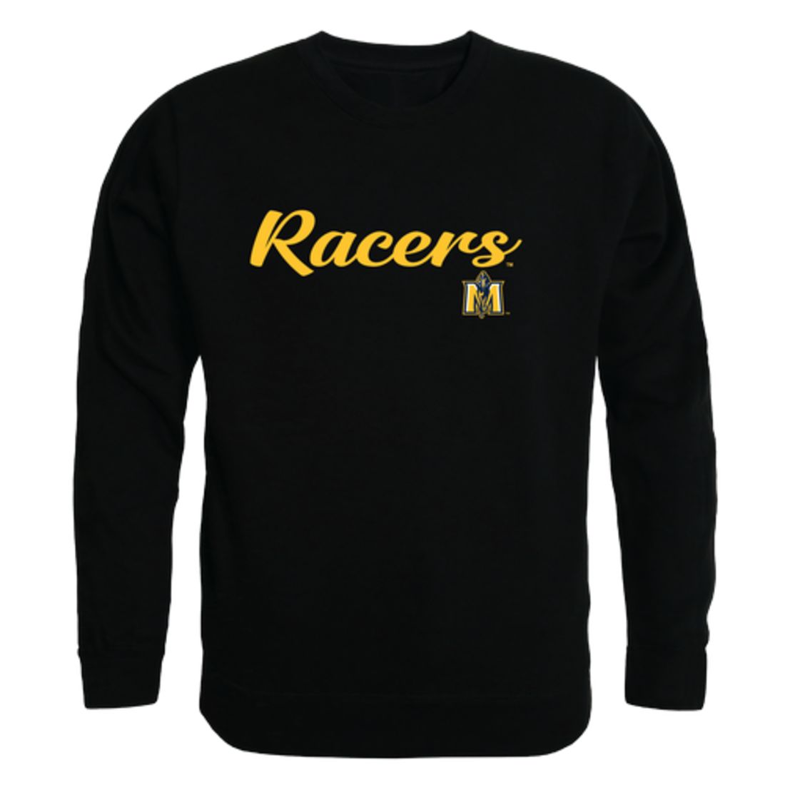 MSU Murray State University Racers Script Crewneck Pullover Sweatshirt Sweater Black