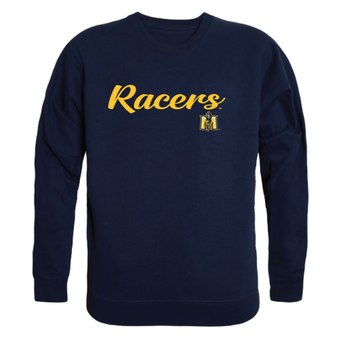 MSU Murray State University Racers Script Crewneck Pullover Sweatshirt Sweater Black