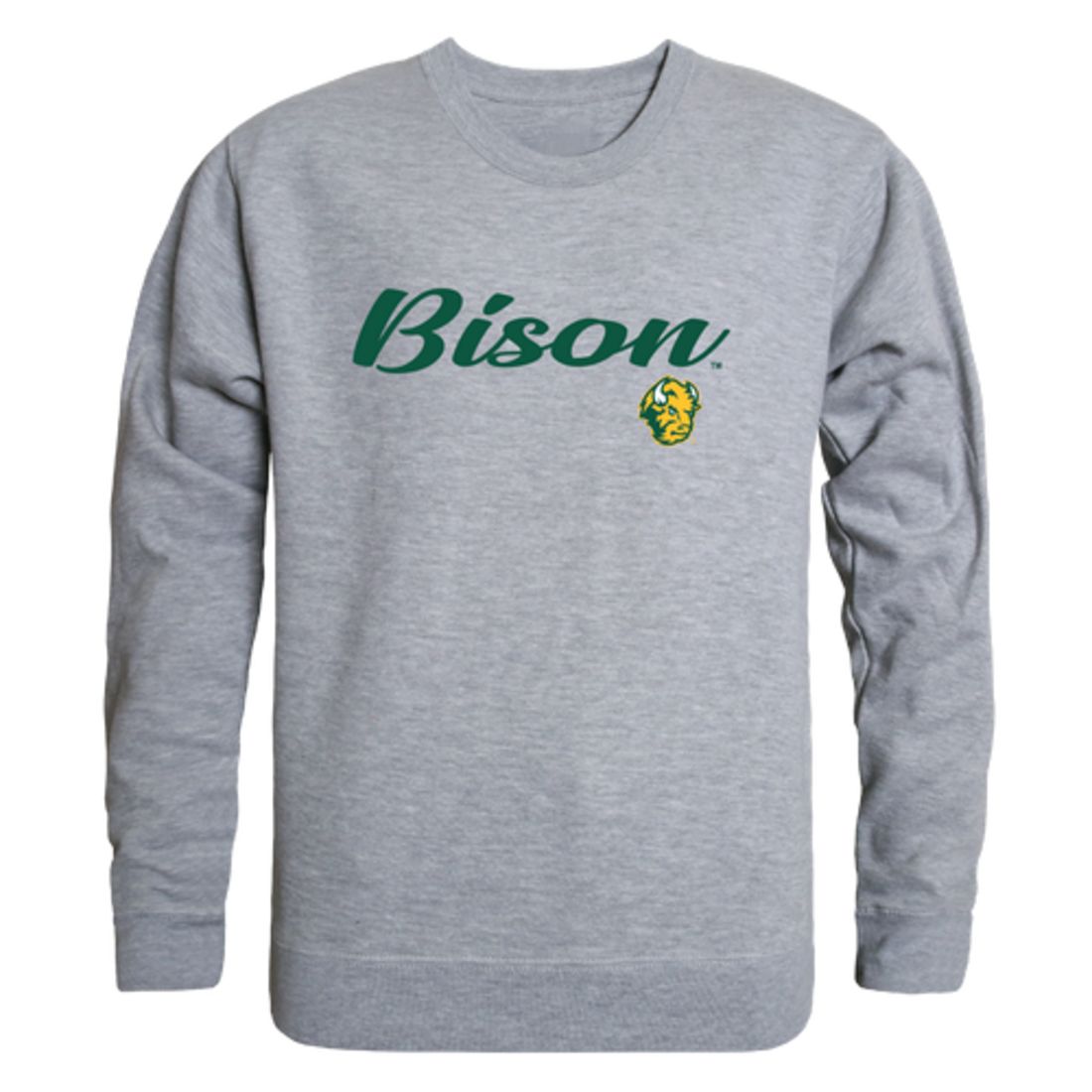 NDSU North Dakota State University Bison Thundering Herd Script Crewneck Pullover Sweatshirt Sweater Black