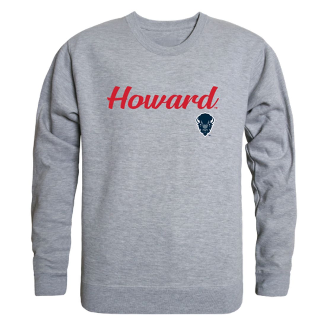 Howard University Bison Script Crewneck Pullover Sweatshirt Sweater Black