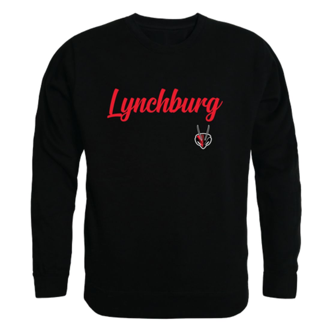 Lynchburg College Hornets Script Crewneck Pullover Sweatshirt Sweater Black
