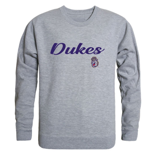 JMU James Madison University Dukes Script Crewneck Pullover Sweatshirt Sweater Black