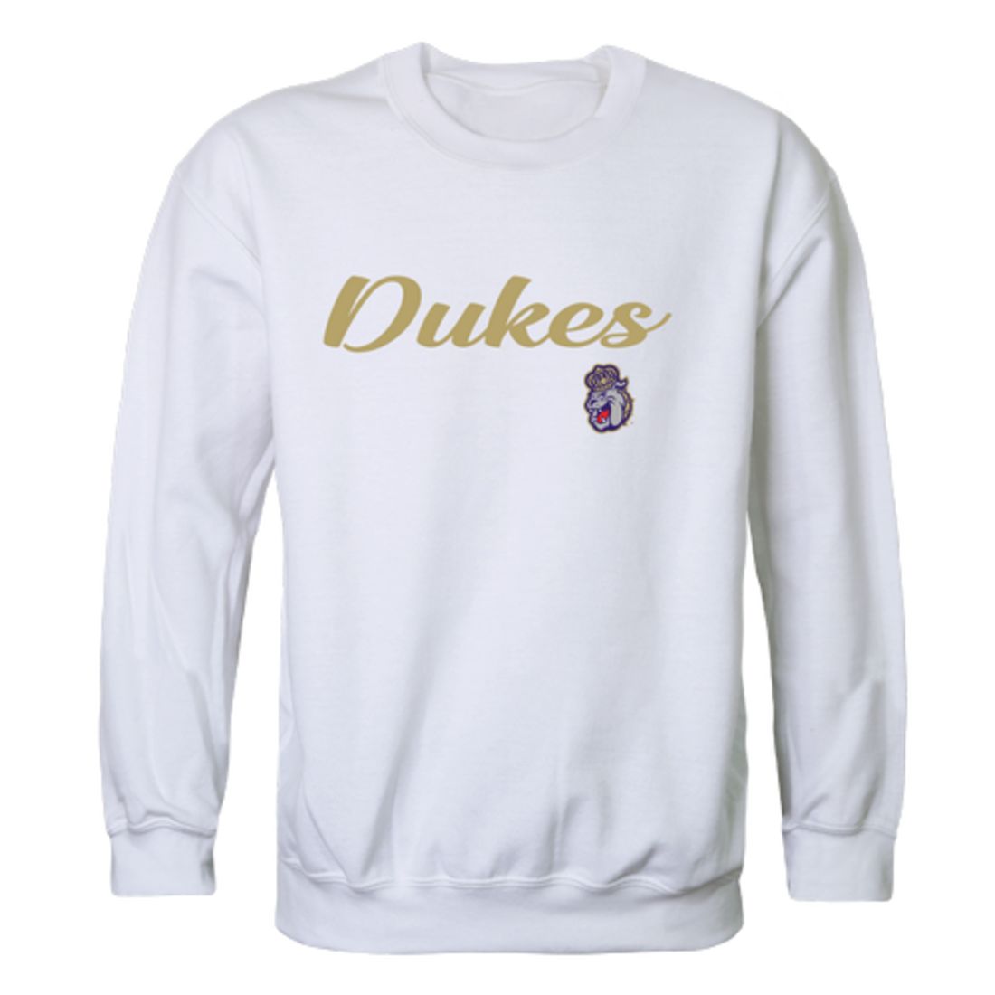JMU James Madison University Dukes Script Crewneck Pullover Sweatshirt Sweater Black