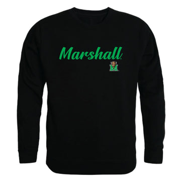 Marshall University Thundering Herd Script Crewneck Pullover Sweatshirt Sweater Black