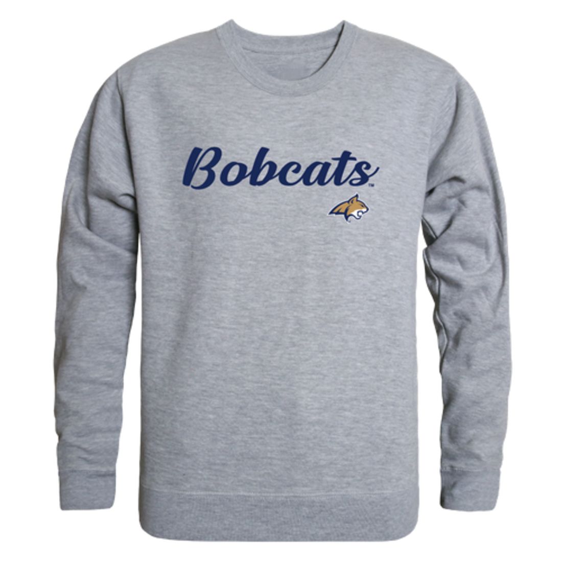 Montana State University Bobcats Script Crewneck Pullover Sweatshirt Sweater Black