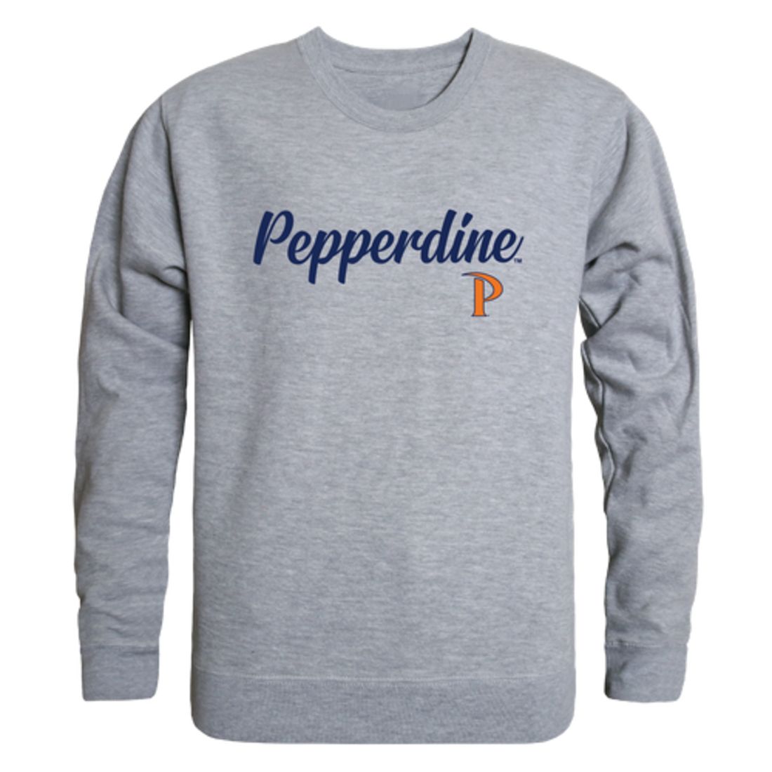 Pepperdine University Waves Script Crewneck Pullover Sweatshirt Sweater Black
