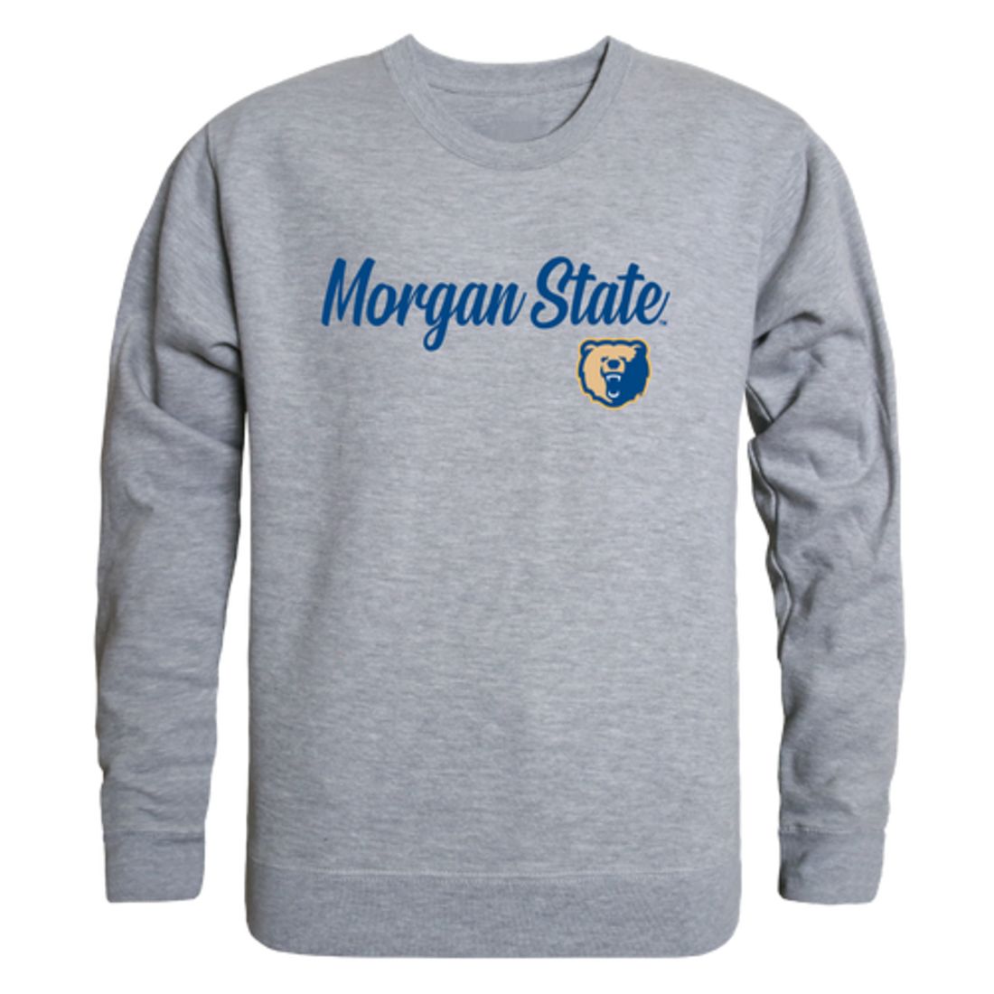 Morgan State University Bears Script Crewneck Pullover Sweatshirt Sweater Black