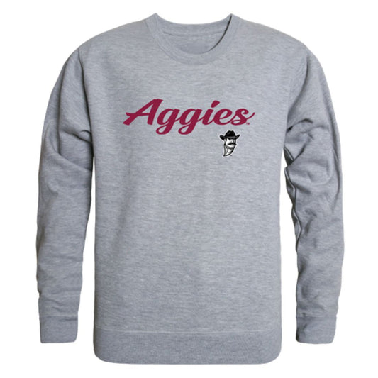 NMSU New Mexico State University Aggies Script Crewneck Pullover Sweatshirt Sweater Black