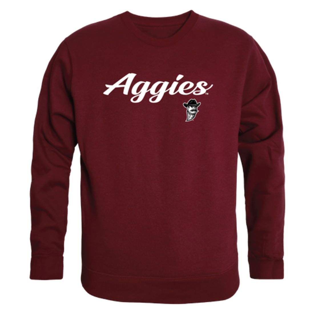 NMSU New Mexico State University Aggies Script Crewneck Pullover Sweatshirt Sweater Black