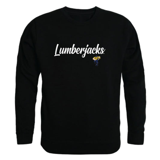 NAU Northern Arizona University Lumberjacks Script Crewneck Pullover Sweatshirt Sweater Black
