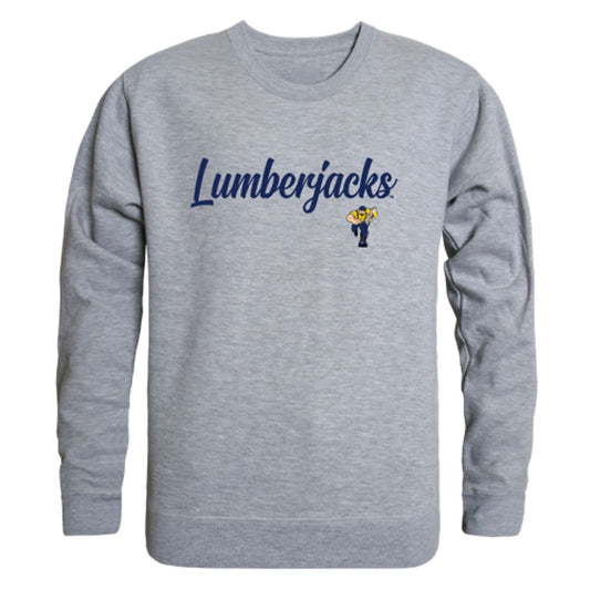 NAU Northern Arizona University Lumberjacks Script Crewneck Pullover Sweatshirt Sweater Black