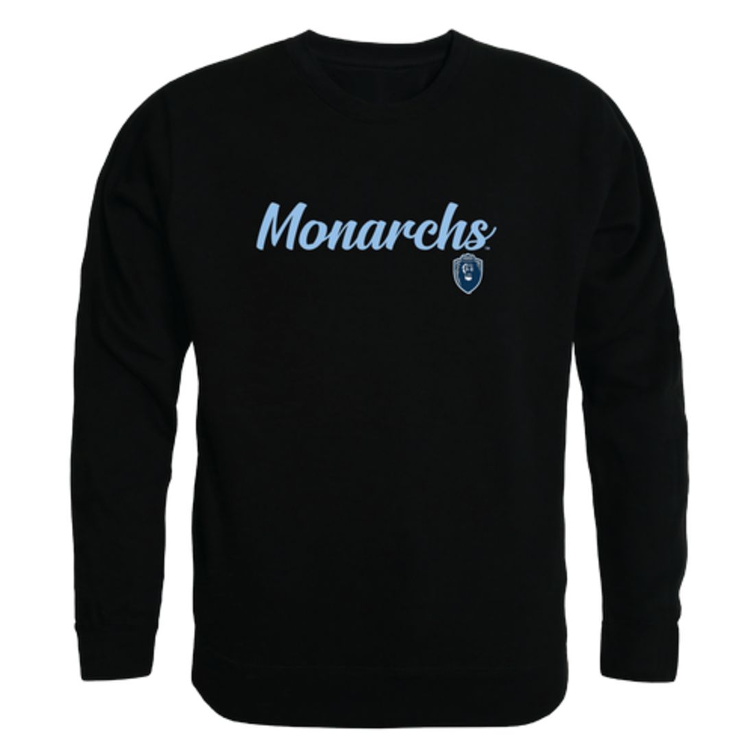 ODU Old Dominion University Monarchs Script Crewneck Pullover Sweatshirt Sweater Black