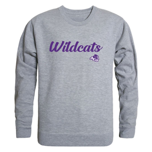 ACU Abilene Christian University Wildcats Script Crewneck Pullover Sweatshirt Sweater Black
