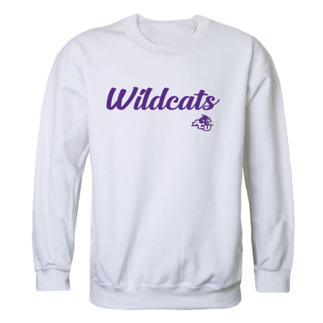 ACU Abilene Christian University Wildcats Script Crewneck Pullover Sweatshirt Sweater Black