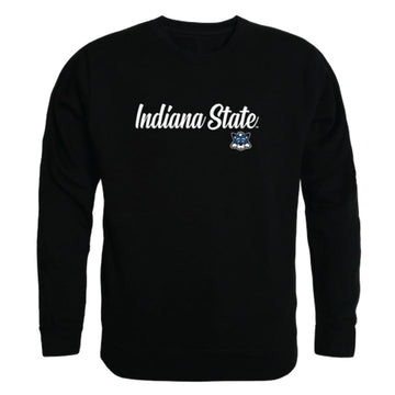 ISU Indiana State University Sycamores Script Crewneck Pullover Sweatshirt Sweater Black
