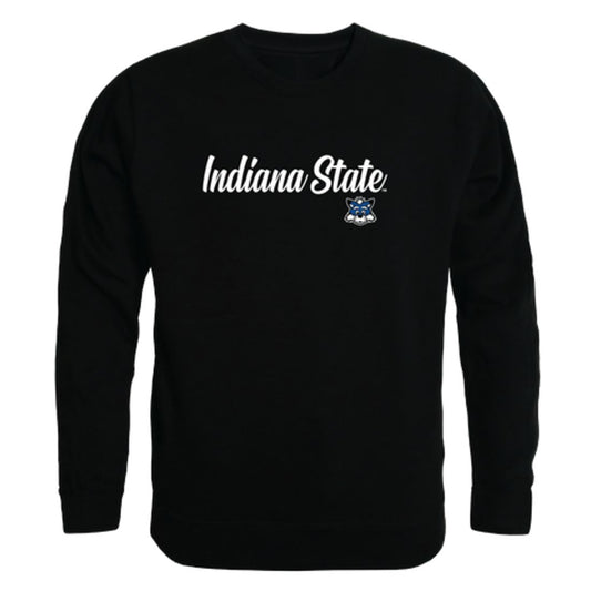 ISU Indiana State University Sycamores Script Crewneck Pullover Sweatshirt Sweater Black