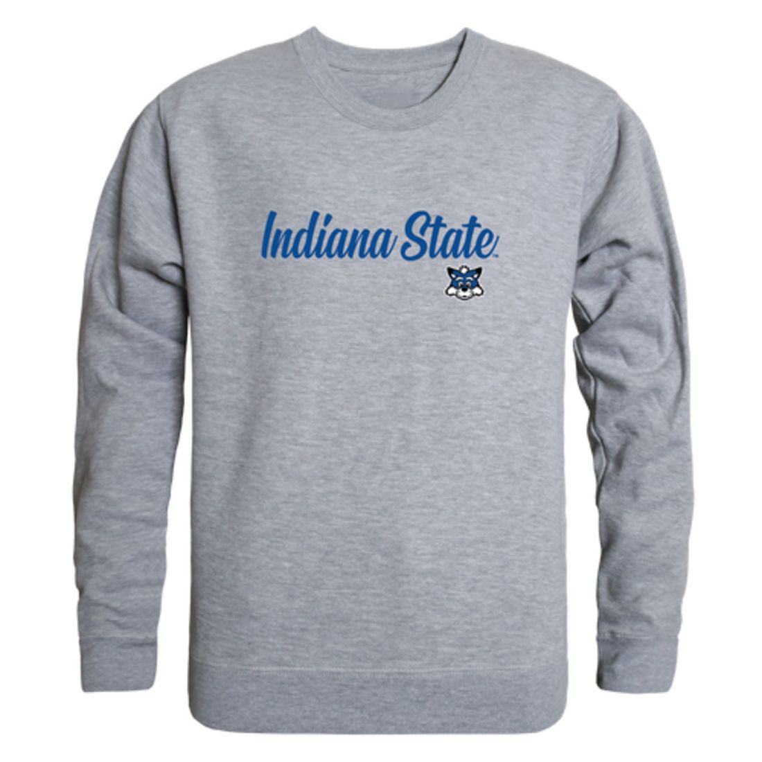 ISU Indiana State University Sycamores Script Crewneck Pullover Sweatshirt Sweater Black