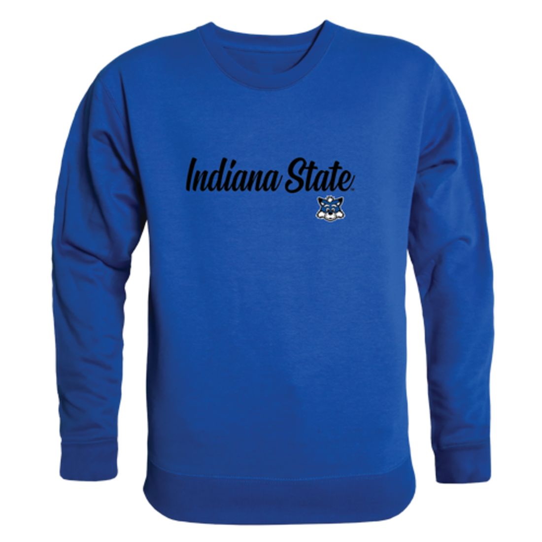 ISU Indiana State University Sycamores Script Crewneck Pullover Sweatshirt Sweater Black