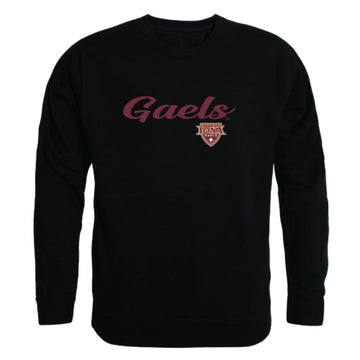Iona College Gaels Script Crewneck Pullover Sweatshirt Sweater Black