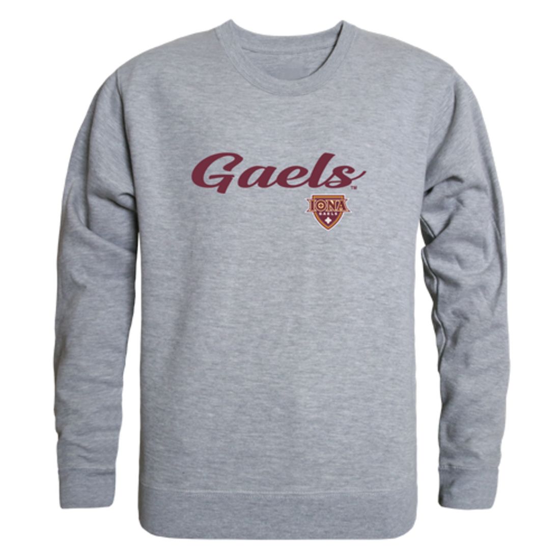 Iona College Gaels Script Crewneck Pullover Sweatshirt Sweater Black