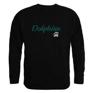 JU Jacksonville University Dolphin Script Crewneck Pullover Sweatshirt Sweater Black