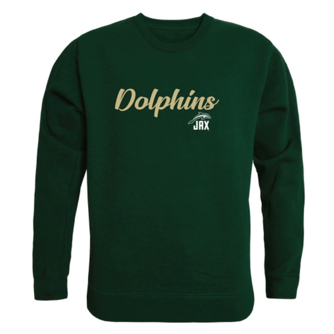 JU Jacksonville University Dolphin Script Crewneck Pullover Sweatshirt Sweater Black