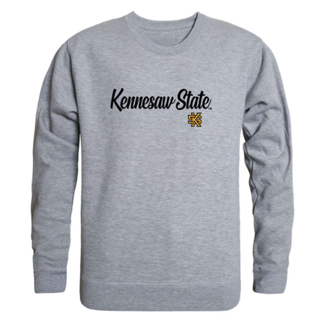 KSU Kennesaw State University Owls Script Crewneck Pullover Sweatshirt Sweater Black