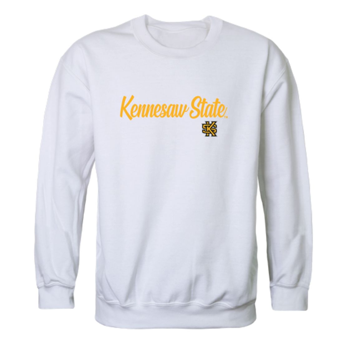KSU Kennesaw State University Owls Script Crewneck Pullover Sweatshirt Sweater Black
