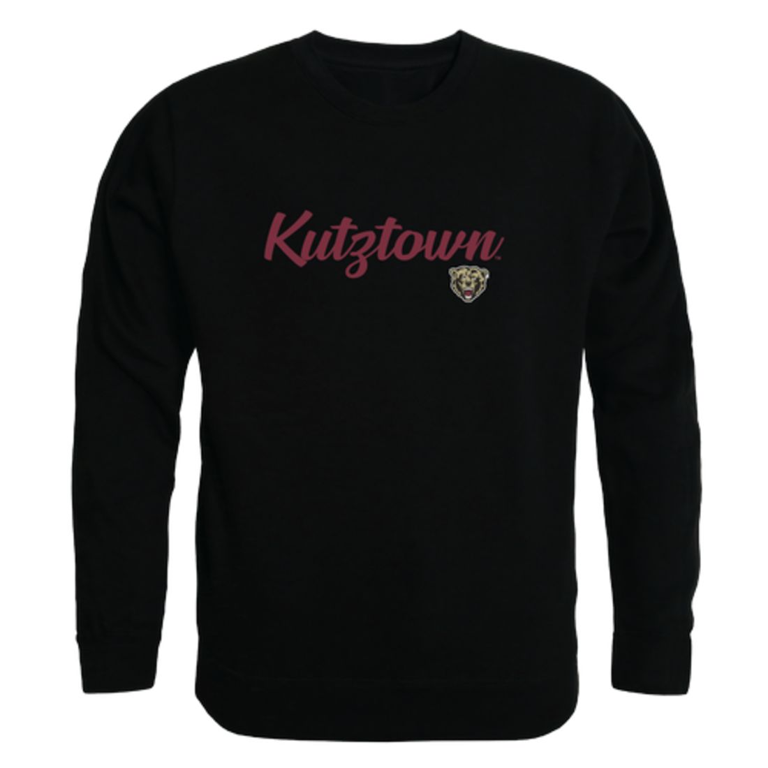 Kutztown University of Pennsylvania Golden Bears Script Crewneck Pullover Sweatshirt Sweater Black