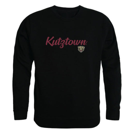 Kutztown University of Pennsylvania Golden Bears Script Crewneck Pullover Sweatshirt Sweater Black