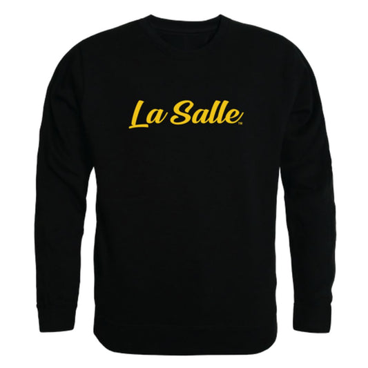 La Salle University Explorers Script Crewneck Pullover Sweatshirt Sweater Black