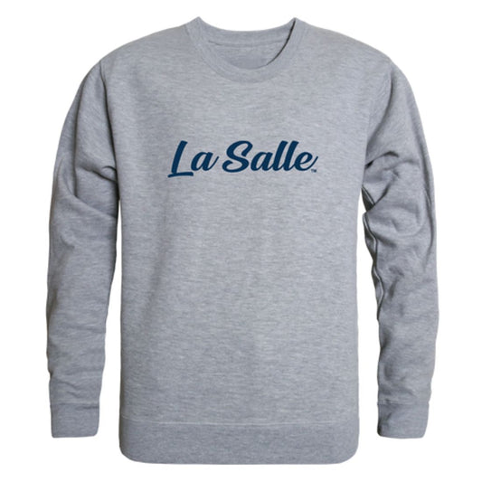 La Salle University Explorers Script Crewneck Pullover Sweatshirt Sweater Black