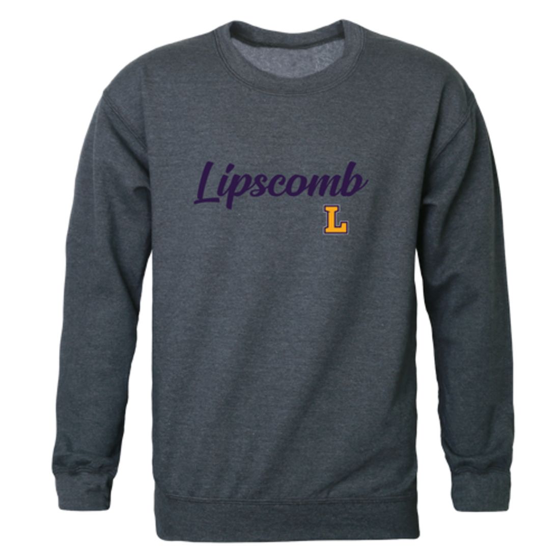 Lipscomb University Bisons Script Crewneck Pullover Sweatshirt Sweater Heather Charcoal