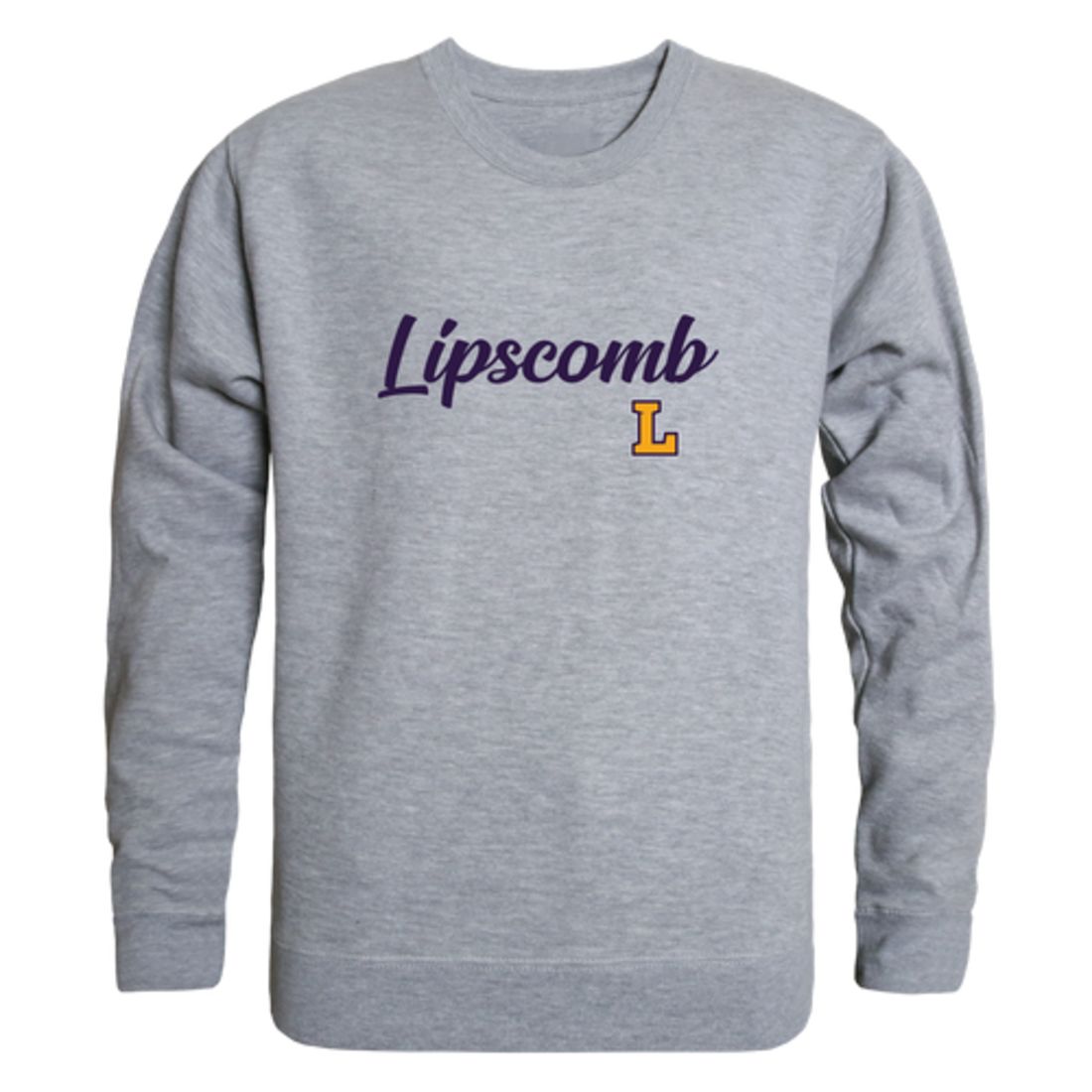 Lipscomb University Bisons Script Crewneck Pullover Sweatshirt Sweater Heather Charcoal