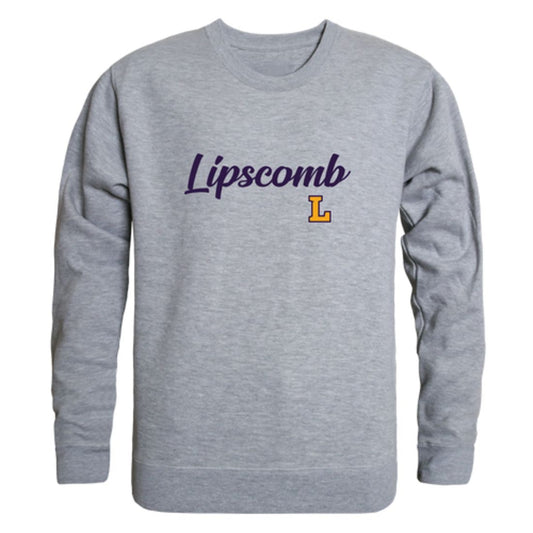Lipscomb University Bisons Script Crewneck Pullover Sweatshirt Sweater Heather Charcoal