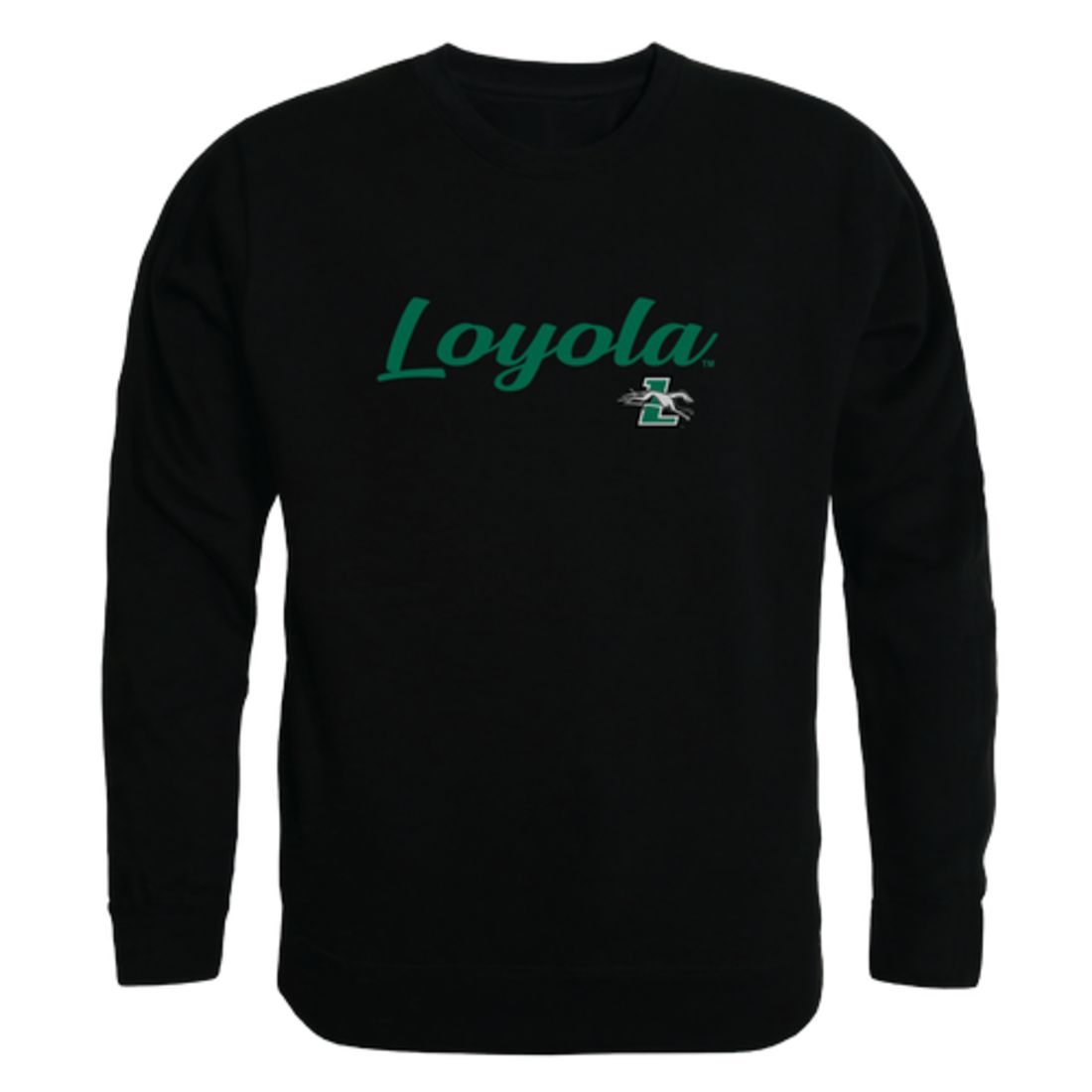 Loyola University Maryland Greyhounds Script Crewneck Pullover Sweatshirt Sweater Black