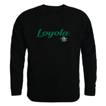 Loyola University Maryland Greyhounds Script Crewneck Pullover Sweatshirt Sweater Black
