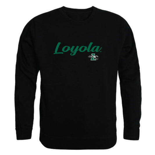 Loyola University Maryland Greyhounds Script Crewneck Pullover Sweatshirt Sweater Black